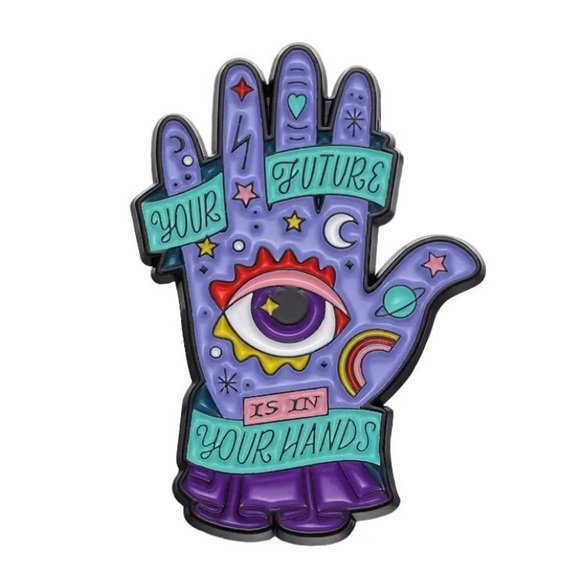 6/$30 Your Future Is In Your Hands Enamel Pin - Picture 1 of 2
